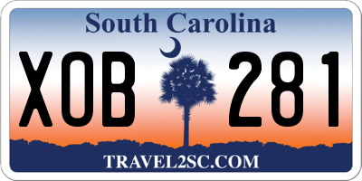 SC license plate XOB281