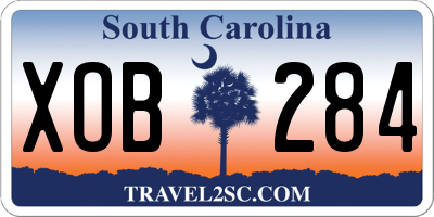 SC license plate XOB284