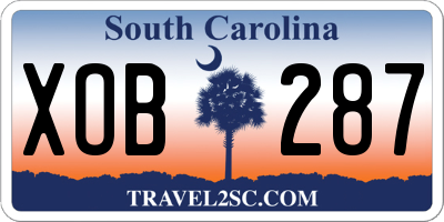 SC license plate XOB287