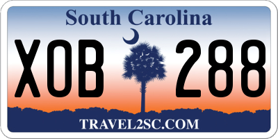 SC license plate XOB288