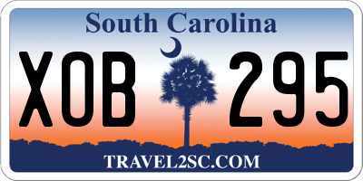 SC license plate XOB295