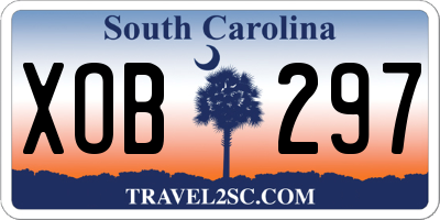 SC license plate XOB297