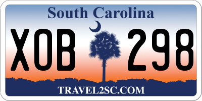 SC license plate XOB298