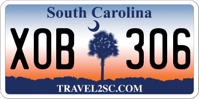 SC license plate XOB306