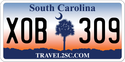 SC license plate XOB309