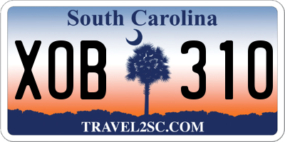 SC license plate XOB310