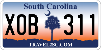 SC license plate XOB311