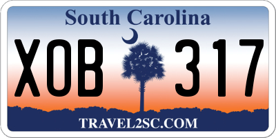 SC license plate XOB317