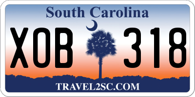 SC license plate XOB318