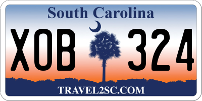 SC license plate XOB324