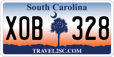 SC license plate XOB328