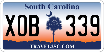 SC license plate XOB339