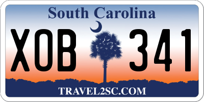 SC license plate XOB341