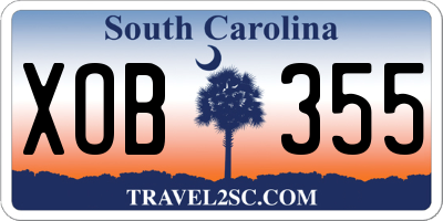 SC license plate XOB355