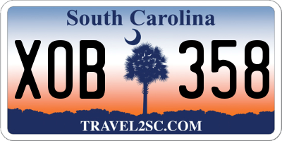 SC license plate XOB358