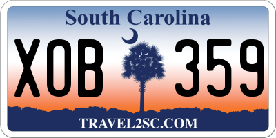 SC license plate XOB359