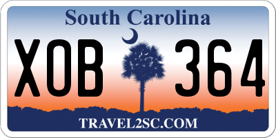 SC license plate XOB364