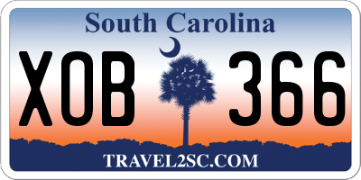 SC license plate XOB366