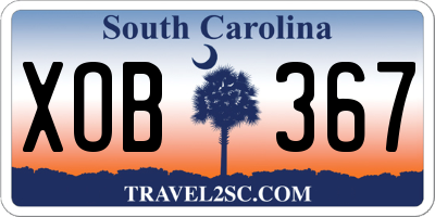 SC license plate XOB367