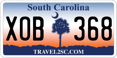 SC license plate XOB368