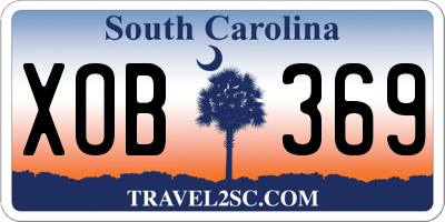 SC license plate XOB369