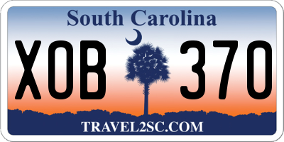 SC license plate XOB370