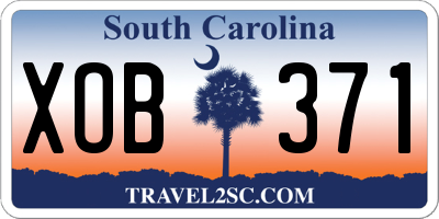 SC license plate XOB371