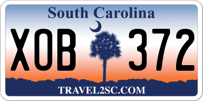 SC license plate XOB372