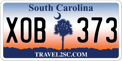 SC license plate XOB373