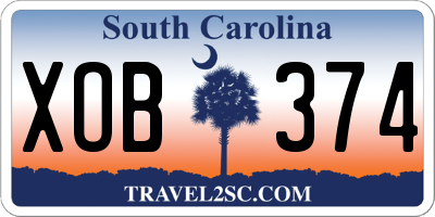 SC license plate XOB374