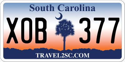 SC license plate XOB377