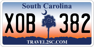 SC license plate XOB382