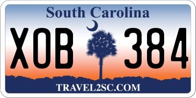 SC license plate XOB384