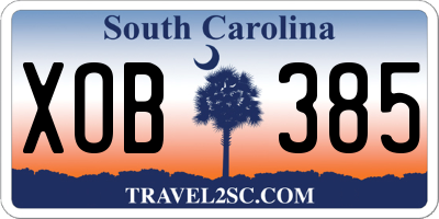 SC license plate XOB385