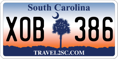 SC license plate XOB386