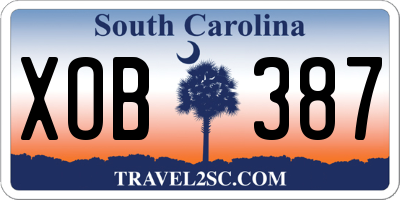 SC license plate XOB387