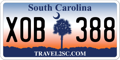 SC license plate XOB388