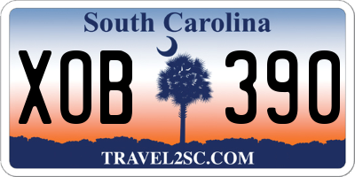 SC license plate XOB390