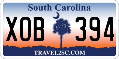 SC license plate XOB394