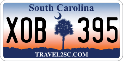 SC license plate XOB395