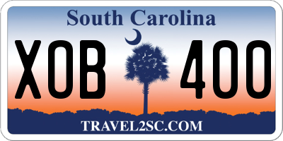 SC license plate XOB400