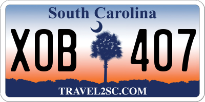 SC license plate XOB407
