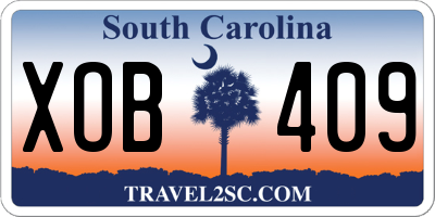 SC license plate XOB409