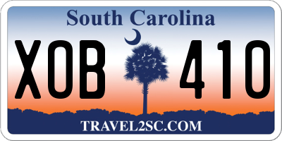SC license plate XOB410