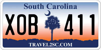 SC license plate XOB411