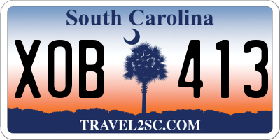 SC license plate XOB413