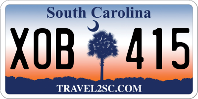 SC license plate XOB415