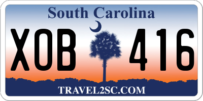 SC license plate XOB416