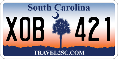 SC license plate XOB421