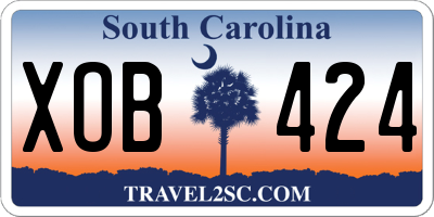 SC license plate XOB424